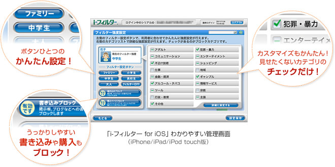 �ui-�t�B���^�[ for iOS�v �킩��₷���Ǘ���ʁiiPhone/iPad/iPod touch�Łj