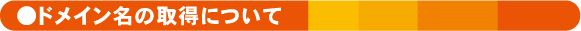 ドメイン名の取得